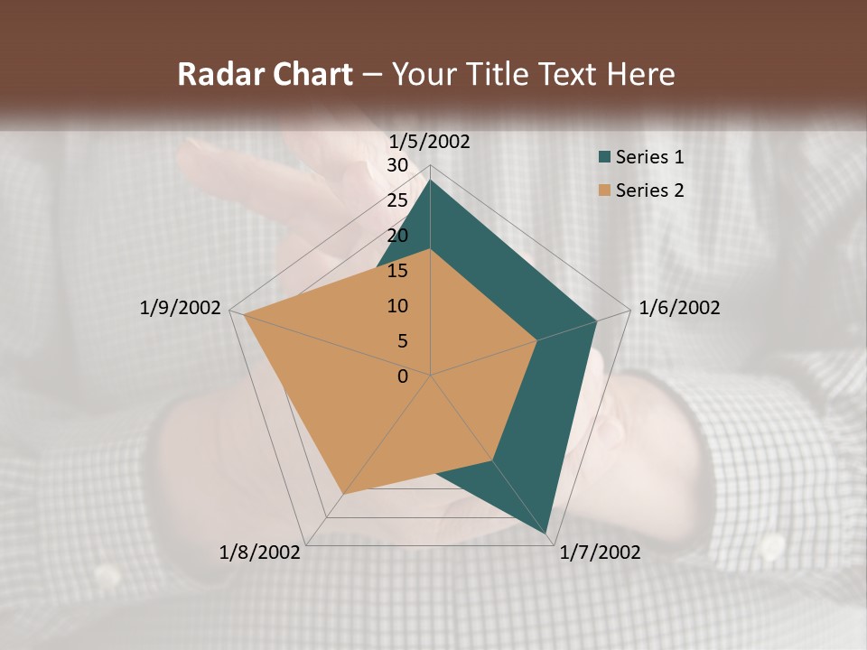 A Man Is Holding His Hand Up To The Camera PowerPoint Template