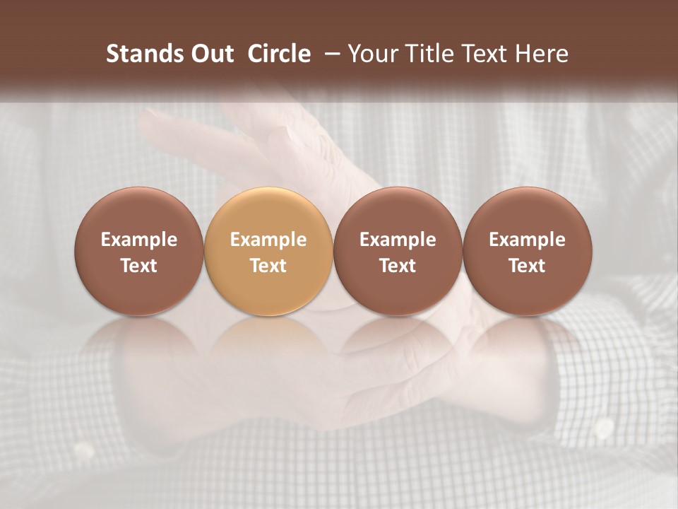 A Man Is Holding His Hand Up To The Camera PowerPoint Template