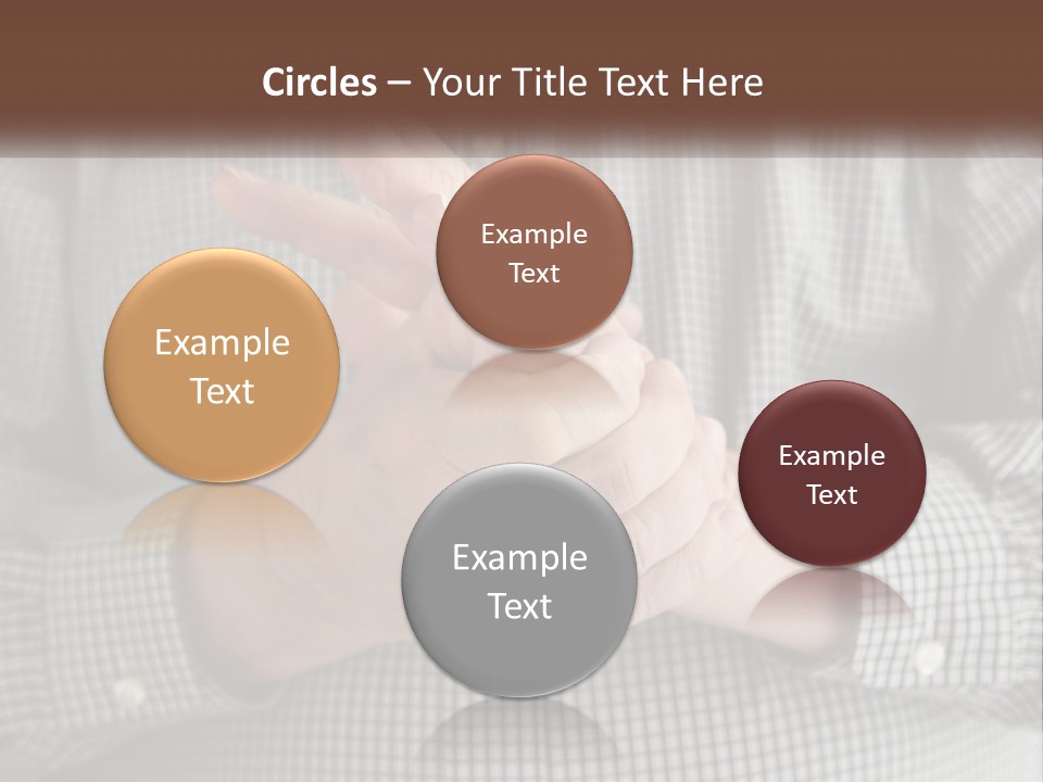 A Man Is Holding His Hand Up To The Camera PowerPoint Template