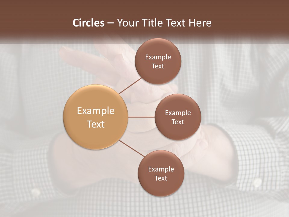 A Man Is Holding His Hand Up To The Camera PowerPoint Template