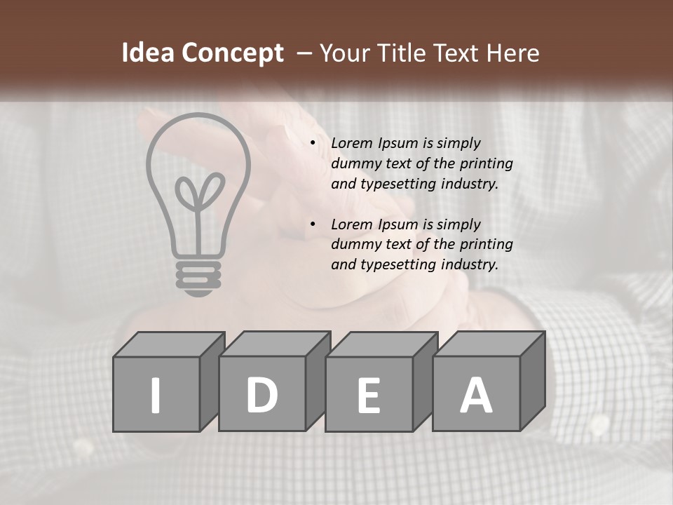 A Man Is Holding His Hand Up To The Camera PowerPoint Template