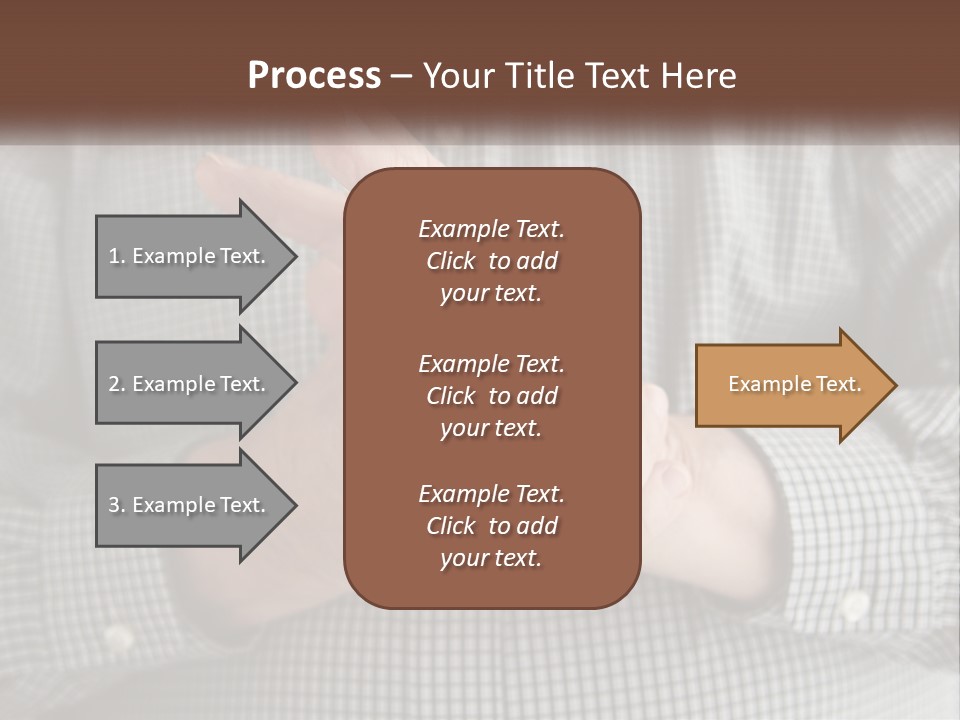 A Man Is Holding His Hand Up To The Camera PowerPoint Template