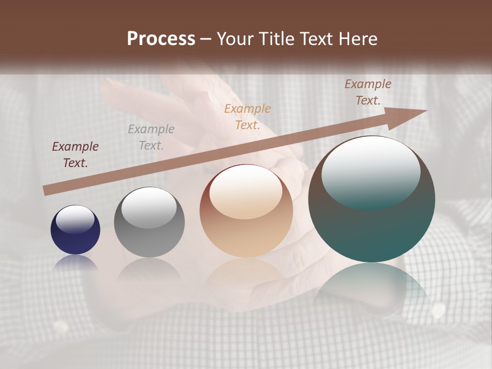 A Man Is Holding His Hand Up To The Camera PowerPoint Template