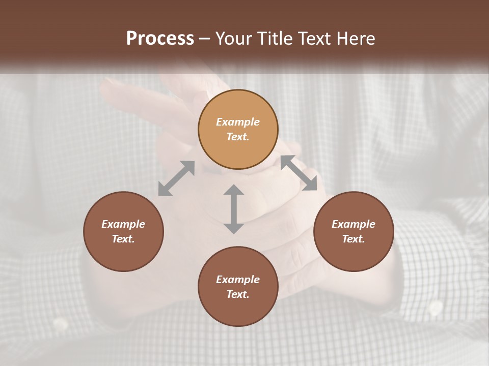 A Man Is Holding His Hand Up To The Camera PowerPoint Template