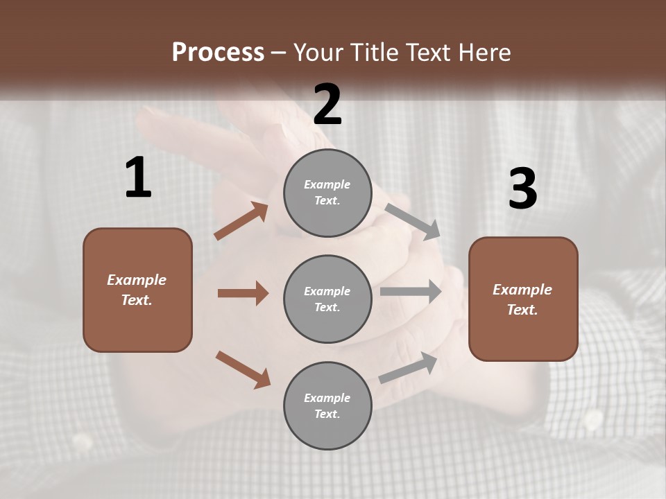 A Man Is Holding His Hand Up To The Camera PowerPoint Template