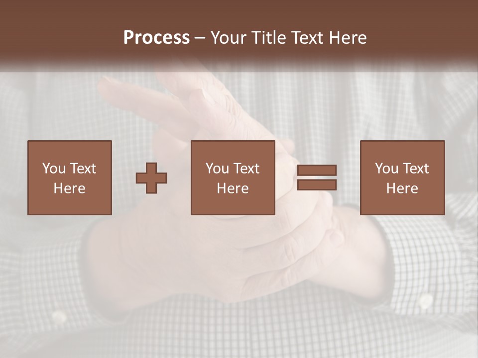 A Man Is Holding His Hand Up To The Camera PowerPoint Template