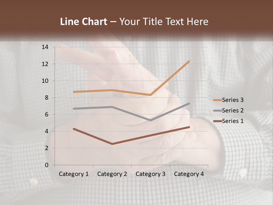 A Man Is Holding His Hand Up To The Camera PowerPoint Template