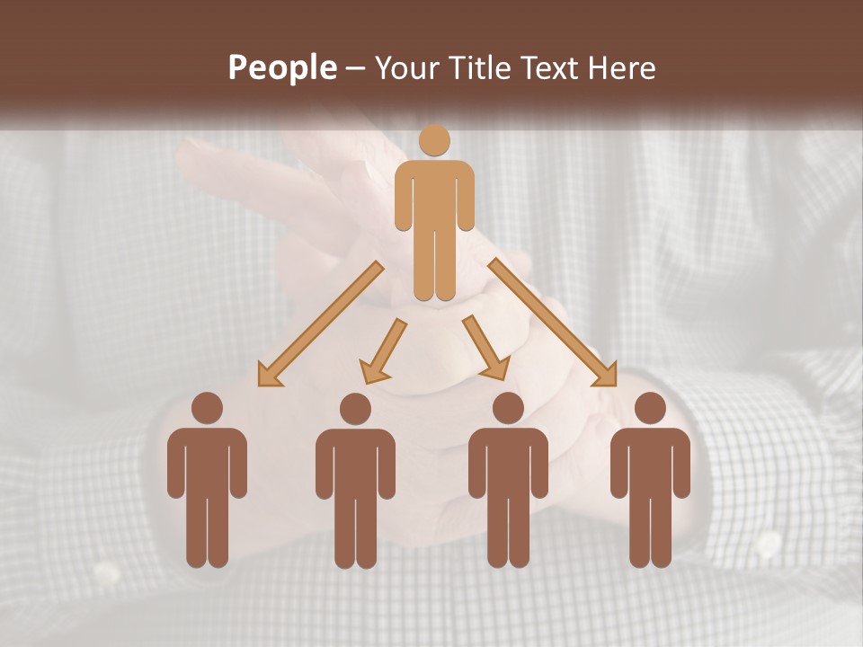 A Man Is Holding His Hand Up To The Camera PowerPoint Template