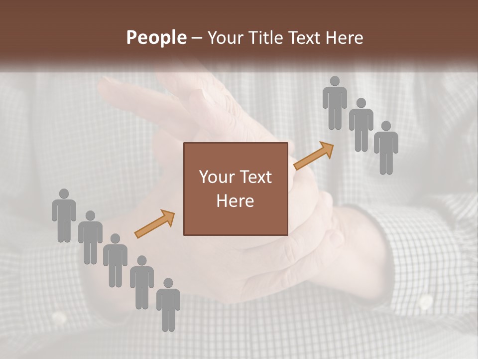 A Man Is Holding His Hand Up To The Camera PowerPoint Template