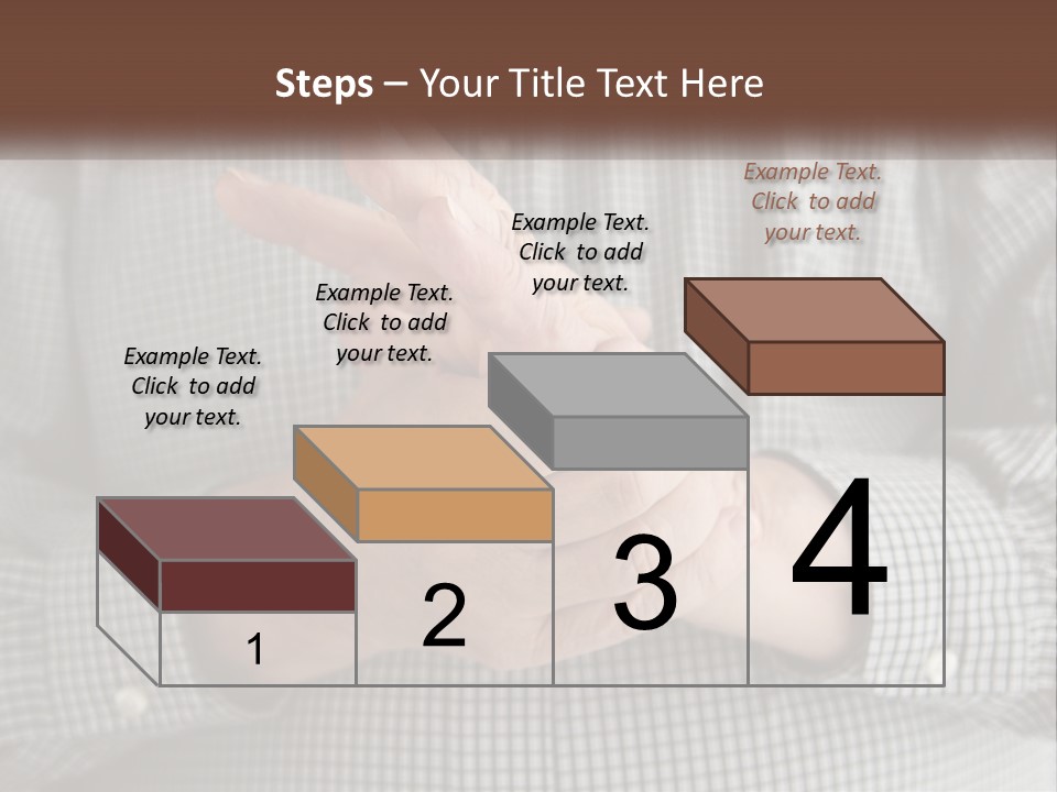 A Man Is Holding His Hand Up To The Camera PowerPoint Template