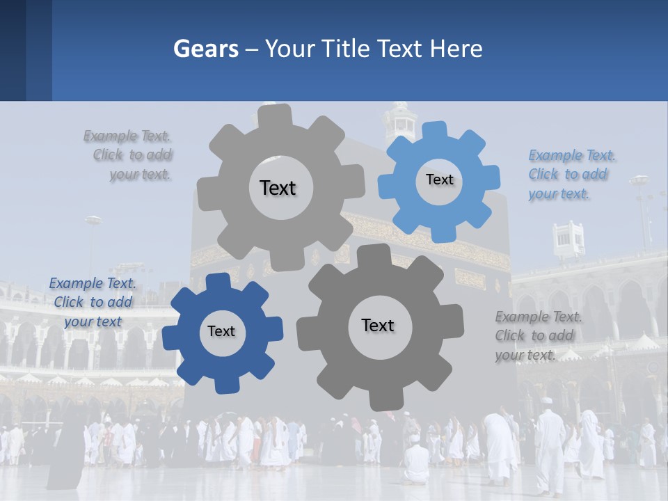 A Group Of People Standing In Front Of A Building PowerPoint Template