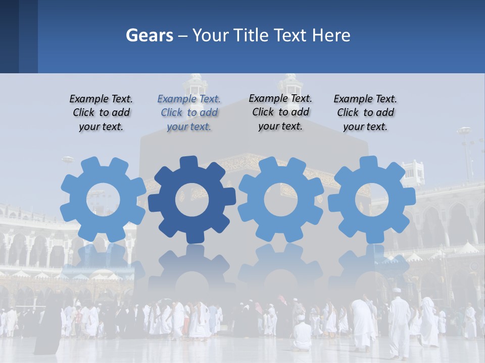 A Group Of People Standing In Front Of A Building PowerPoint Template