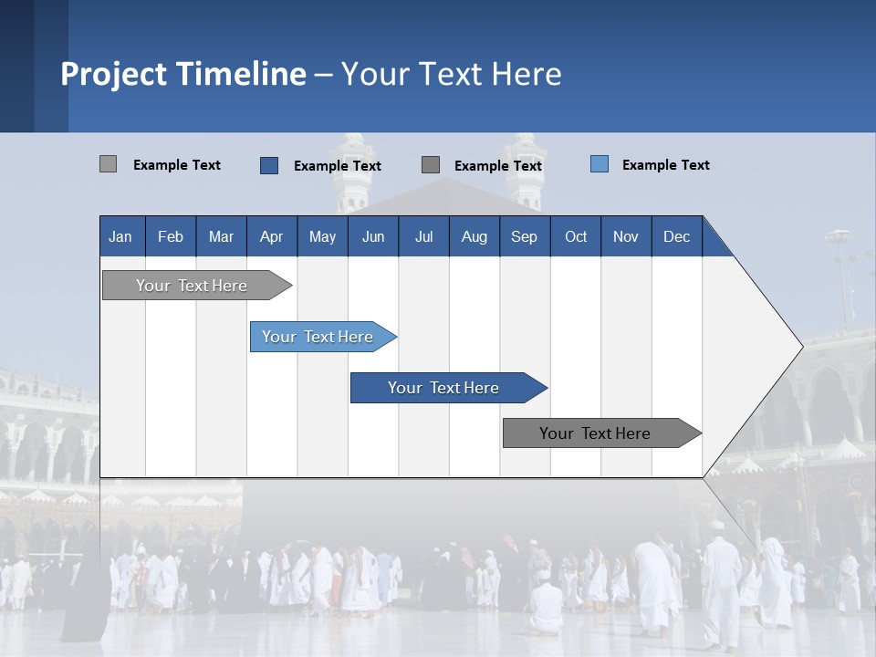 A Group Of People Standing In Front Of A Building PowerPoint Template