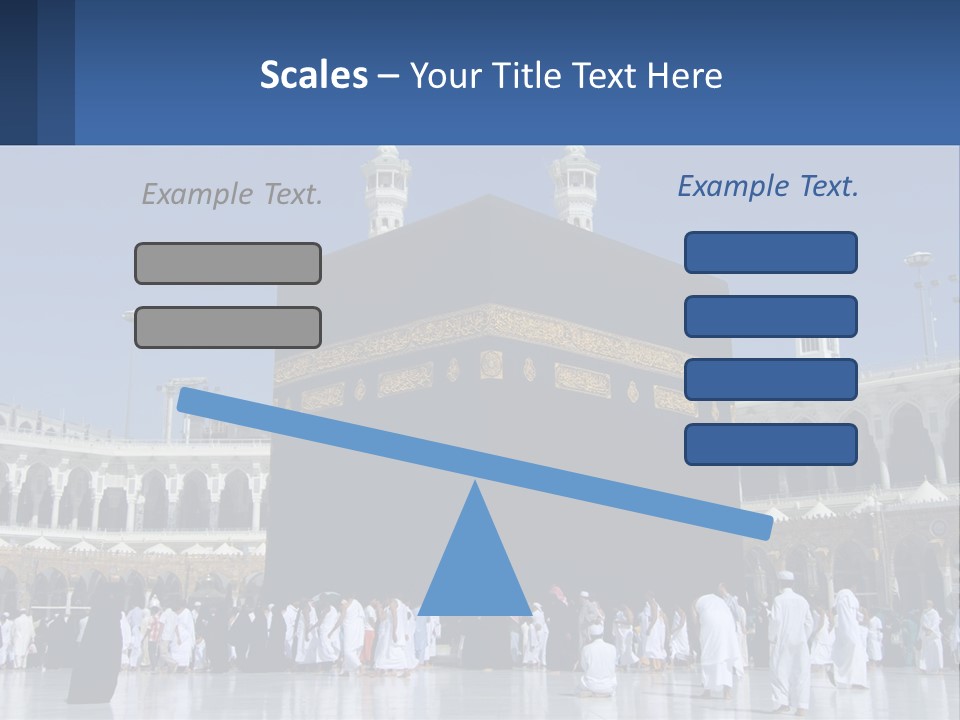 A Group Of People Standing In Front Of A Building PowerPoint Template