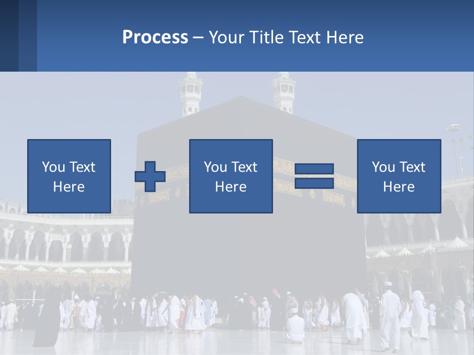 A Group Of People Standing In Front Of A Building PowerPoint Template