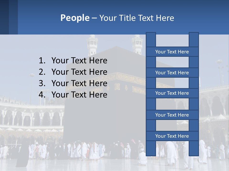 A Group Of People Standing In Front Of A Building PowerPoint Template