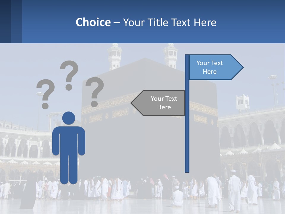 A Group Of People Standing In Front Of A Building PowerPoint Template