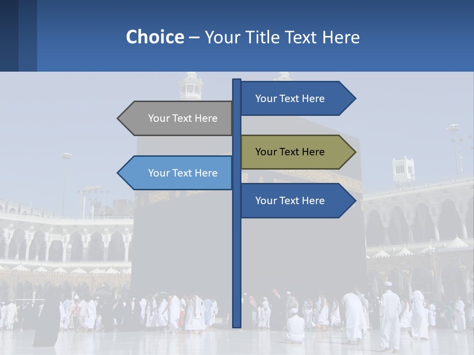 A Group Of People Standing In Front Of A Building PowerPoint Template