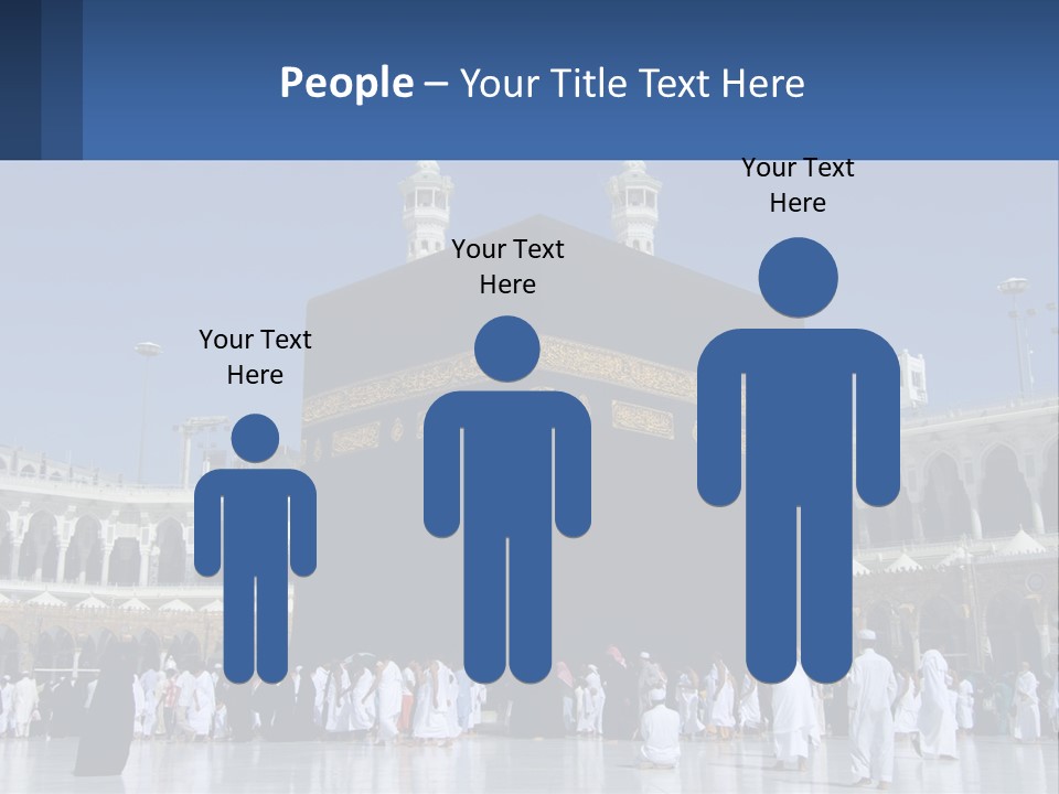 A Group Of People Standing In Front Of A Building PowerPoint Template