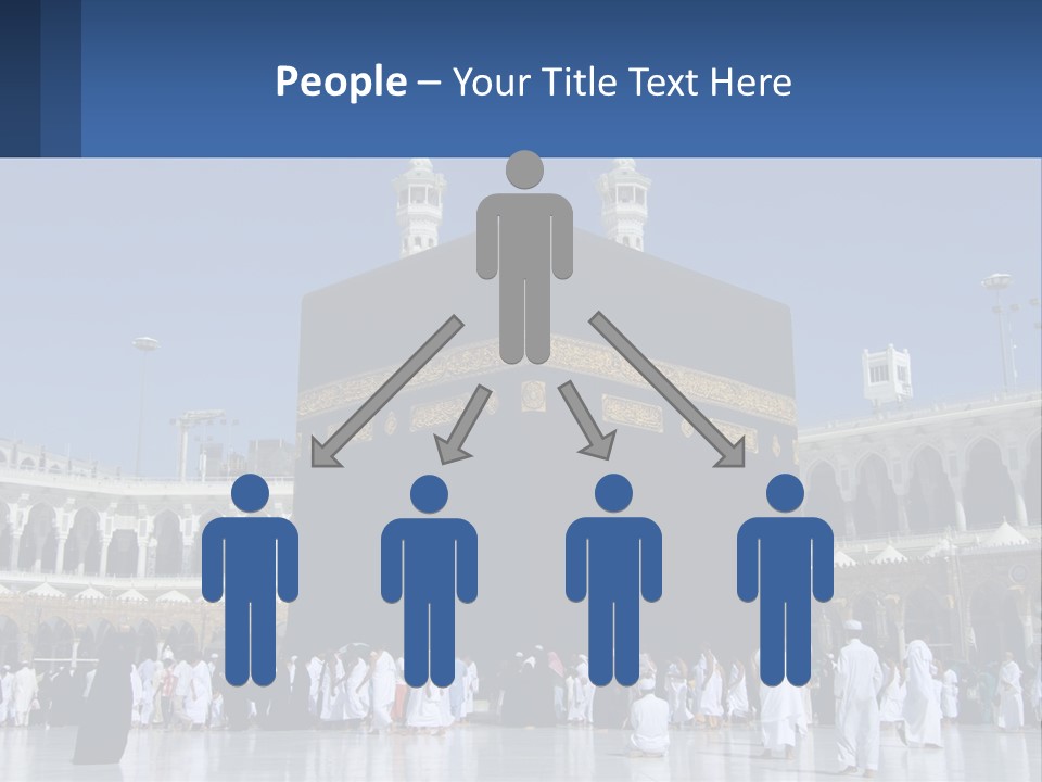 A Group Of People Standing In Front Of A Building PowerPoint Template