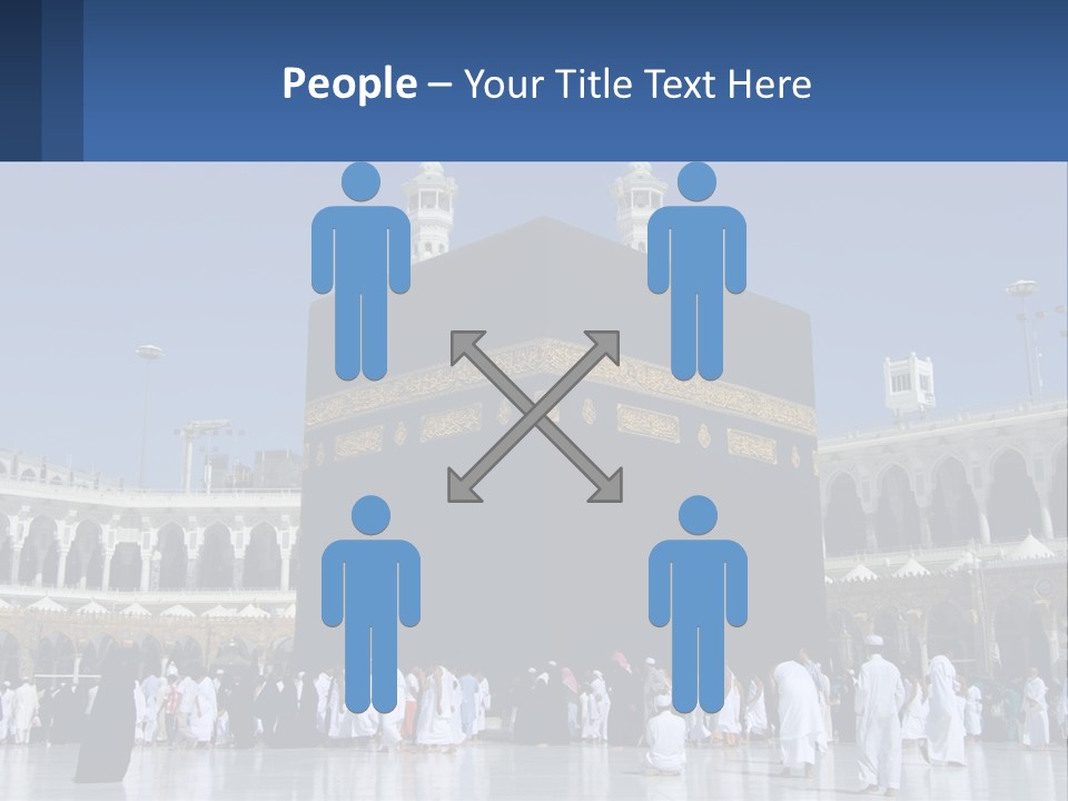 A Group Of People Standing In Front Of A Building PowerPoint Template