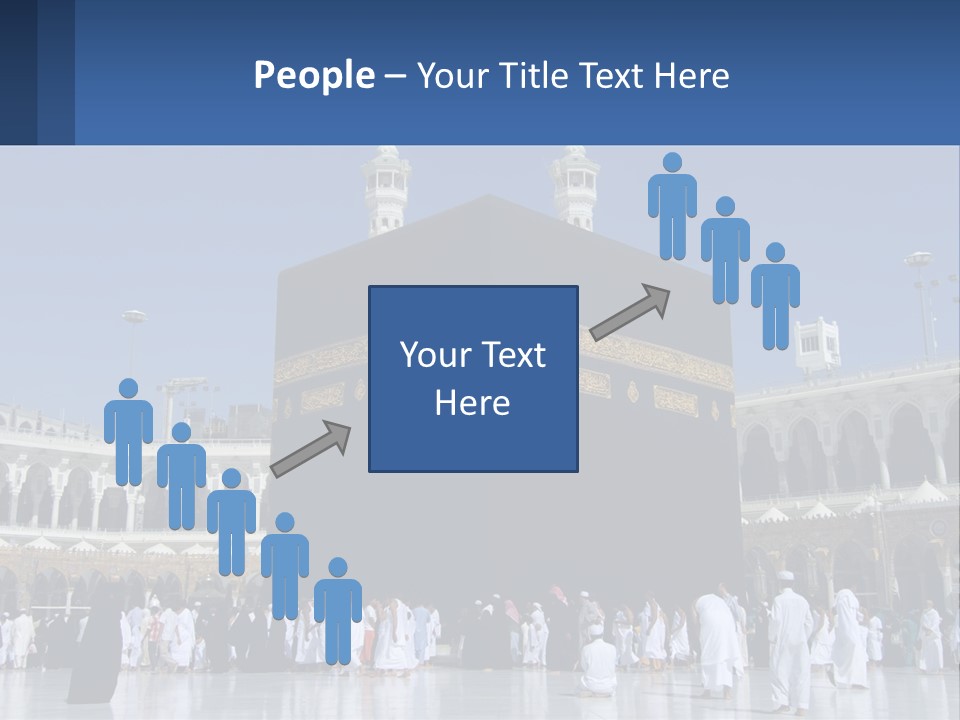 A Group Of People Standing In Front Of A Building PowerPoint Template