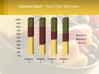 A Bowl Of Fruit Is Shown With The Name Of The Presentation PowerPoint Template