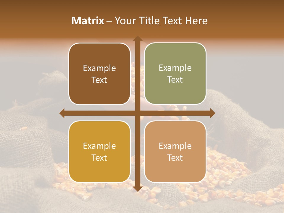 A Person Scooping Corn Out Of A Sack PowerPoint Template