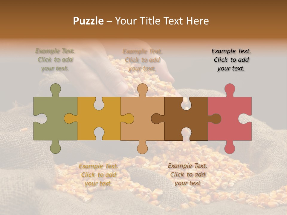 A Person Scooping Corn Out Of A Sack PowerPoint Template