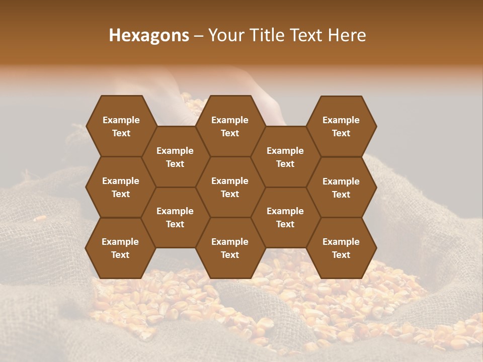 A Person Scooping Corn Out Of A Sack PowerPoint Template