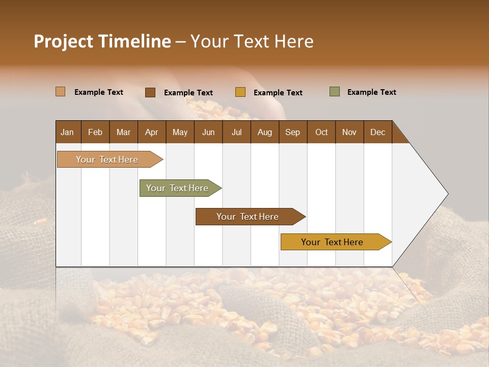 A Person Scooping Corn Out Of A Sack PowerPoint Template