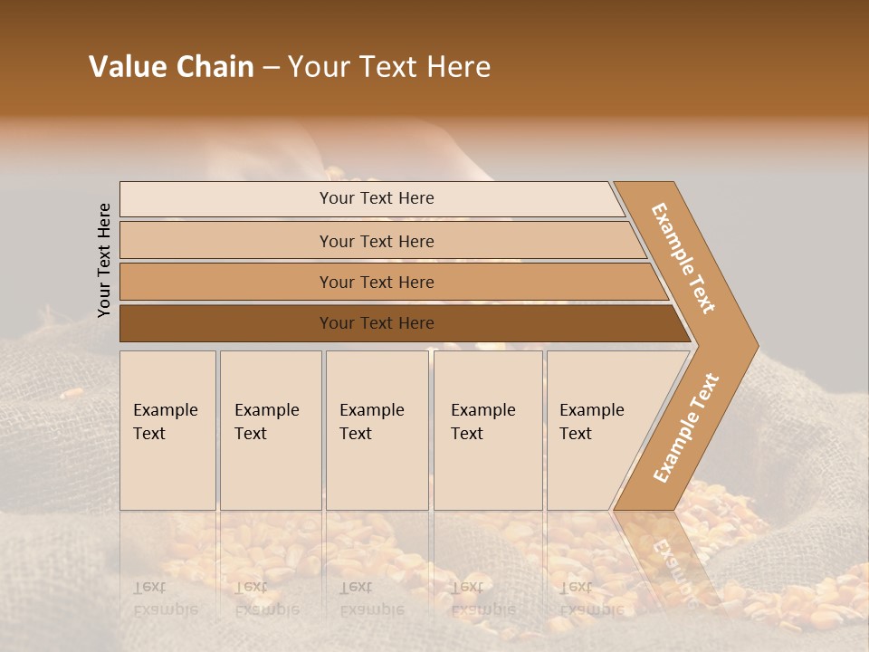 A Person Scooping Corn Out Of A Sack PowerPoint Template