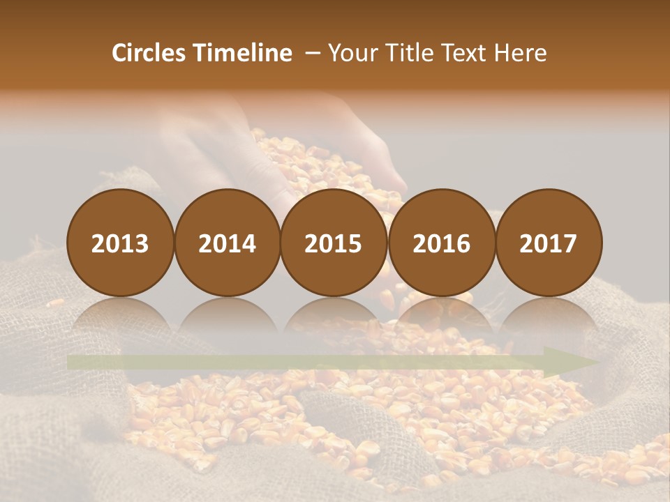 A Person Scooping Corn Out Of A Sack PowerPoint Template