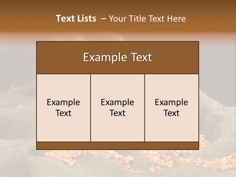 A Person Scooping Corn Out Of A Sack PowerPoint Template