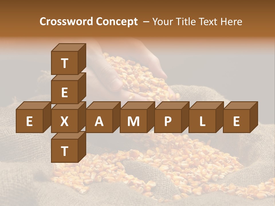 A Person Scooping Corn Out Of A Sack PowerPoint Template