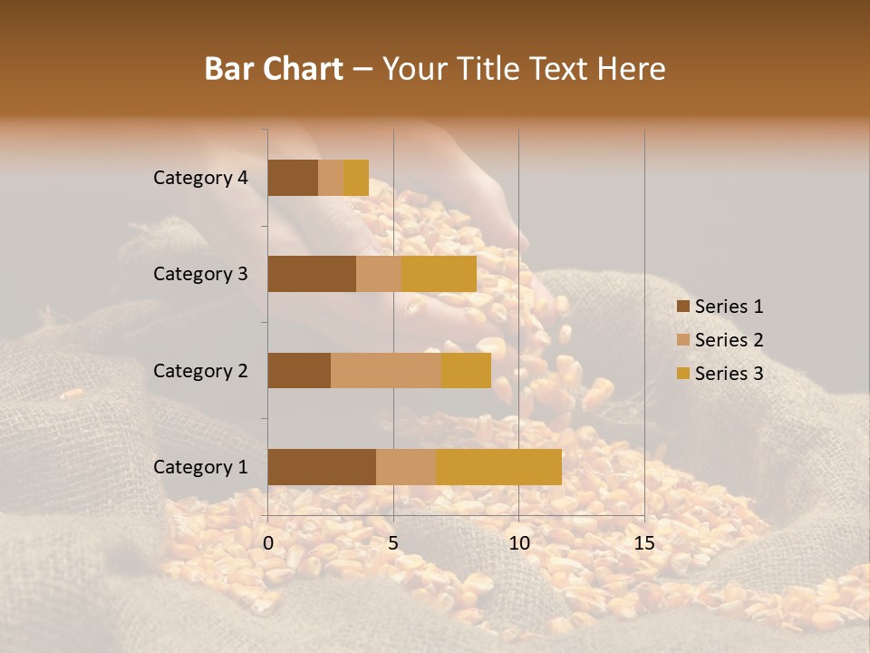 A Person Scooping Corn Out Of A Sack PowerPoint Template