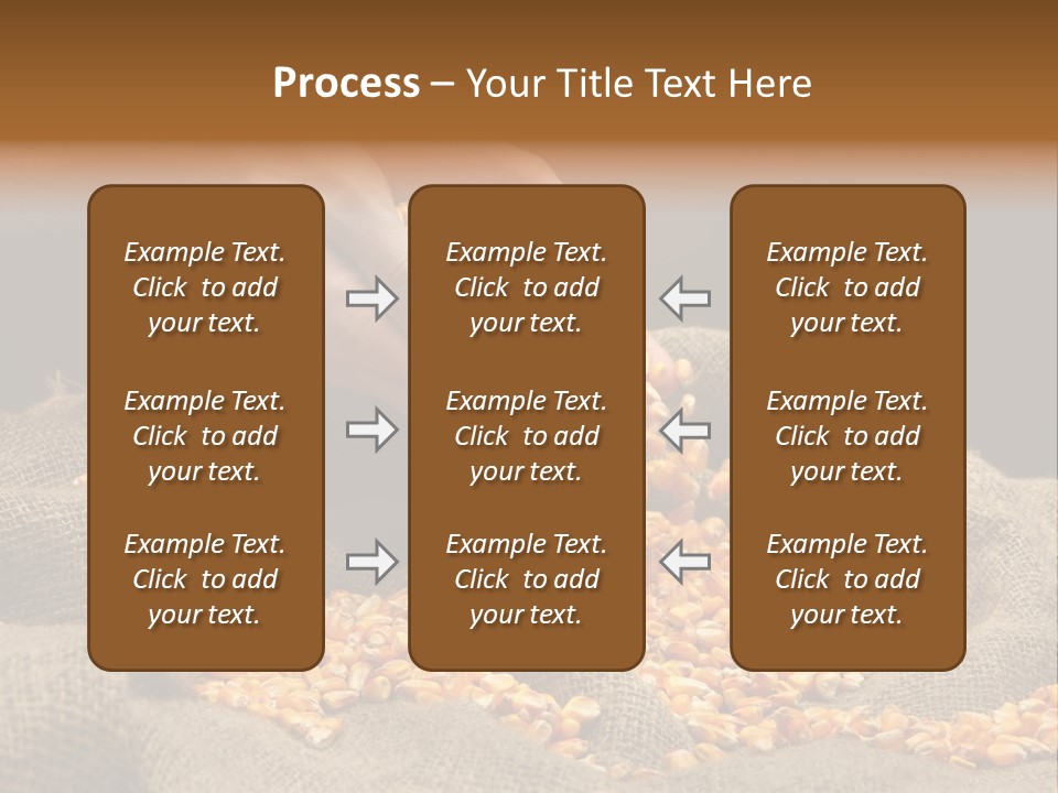 A Person Scooping Corn Out Of A Sack PowerPoint Template