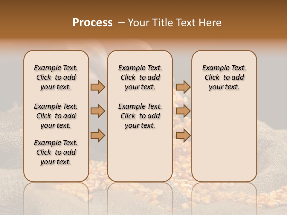 A Person Scooping Corn Out Of A Sack PowerPoint Template