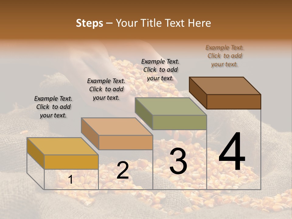 A Person Scooping Corn Out Of A Sack PowerPoint Template