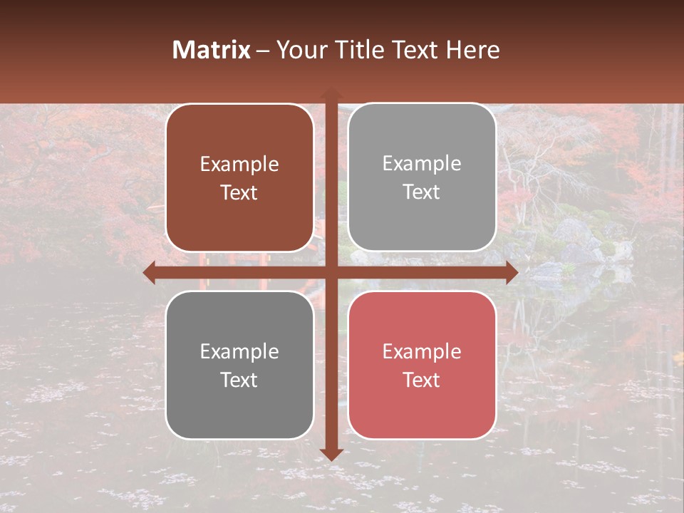 A Pond With A Bridge In The Middle Of It PowerPoint Template