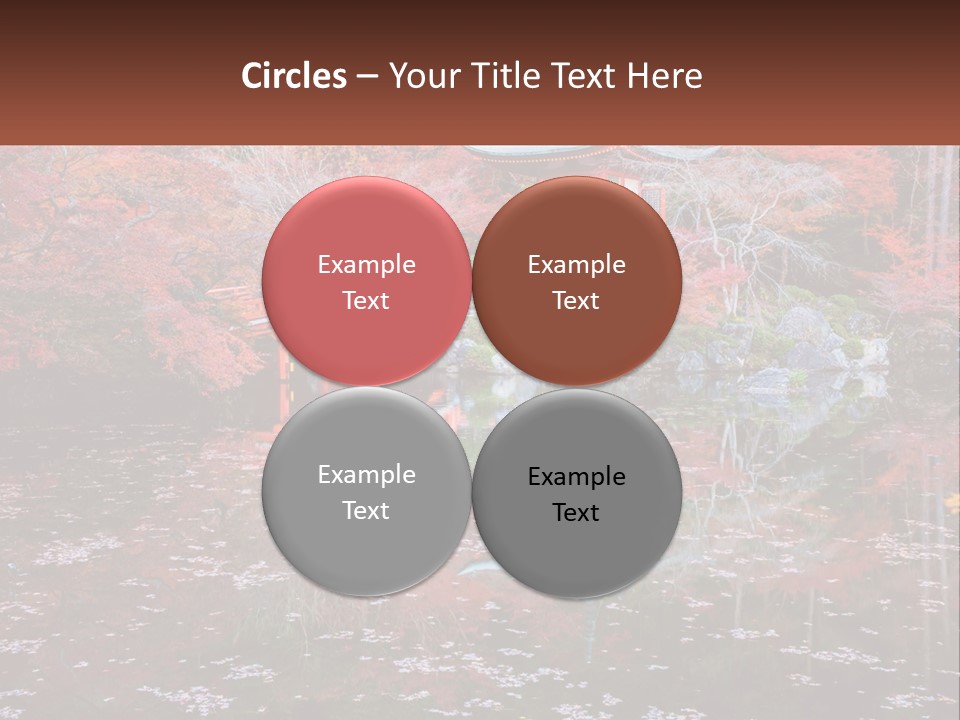 A Pond With A Bridge In The Middle Of It PowerPoint Template