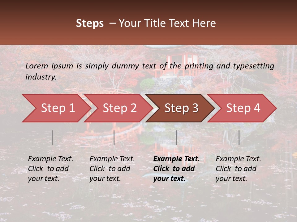 A Pond With A Bridge In The Middle Of It PowerPoint Template
