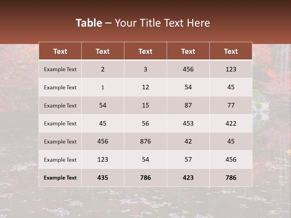 A Pond With A Bridge In The Middle Of It PowerPoint Template