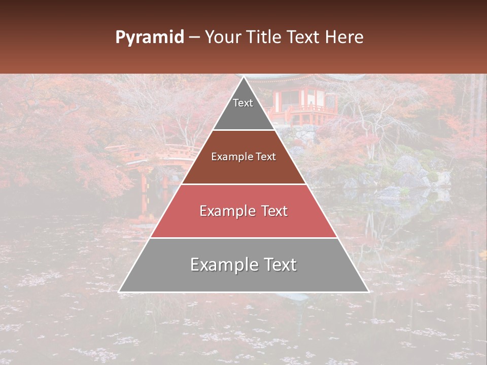 A Pond With A Bridge In The Middle Of It PowerPoint Template