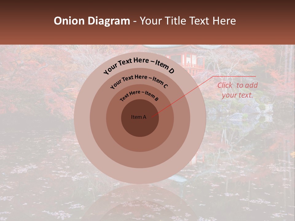 A Pond With A Bridge In The Middle Of It PowerPoint Template