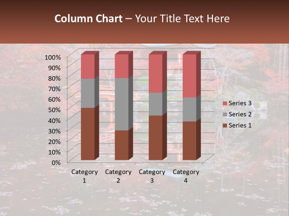 A Pond With A Bridge In The Middle Of It PowerPoint Template