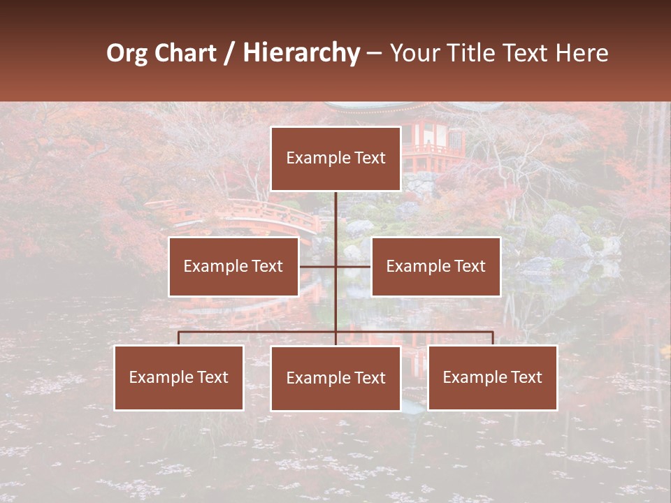 A Pond With A Bridge In The Middle Of It PowerPoint Template