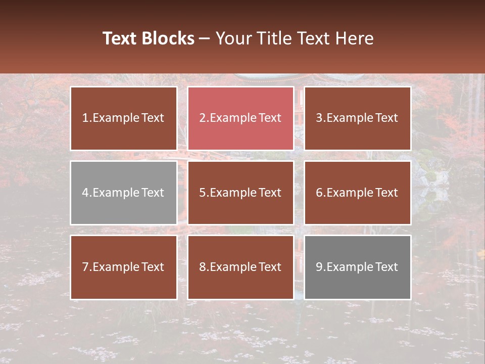 A Pond With A Bridge In The Middle Of It PowerPoint Template