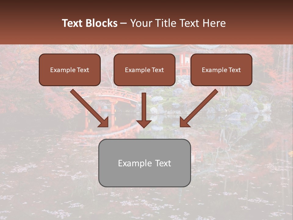 A Pond With A Bridge In The Middle Of It PowerPoint Template