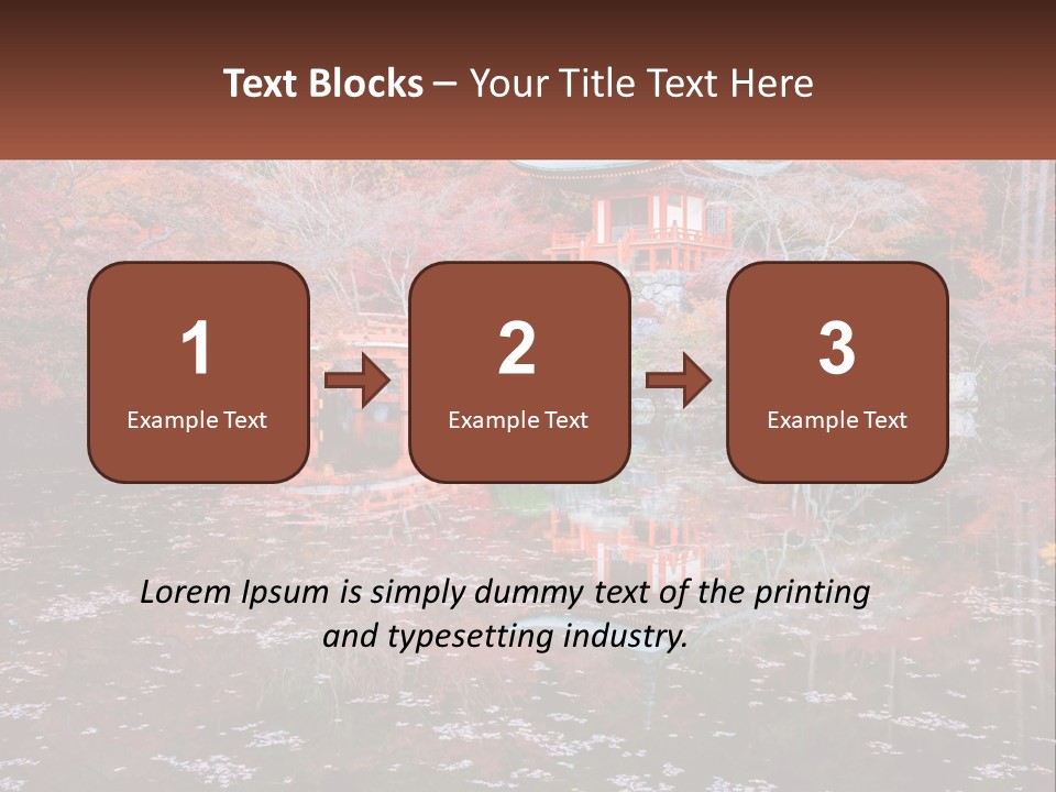 A Pond With A Bridge In The Middle Of It PowerPoint Template